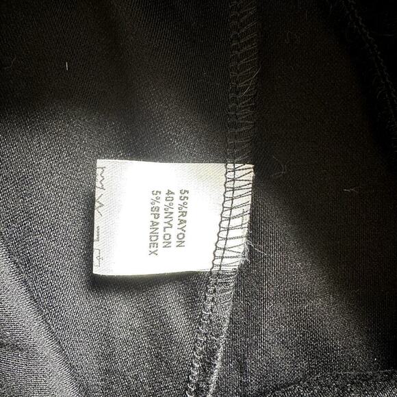 Women’s Black Wide Leg Pull-On Pants Size M 31” Inseam Stretch Workwear Trousers - Picture 5 of 7